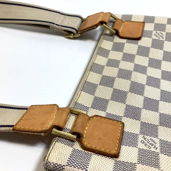 LOUIS VUITTON N51112 DamierAzur Pochette Bosphore Crossbody Shoulder Bag White - Picture 10 of 16
